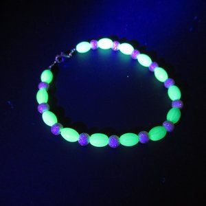 Uranium bead and Sterling Stardust bead bracelet